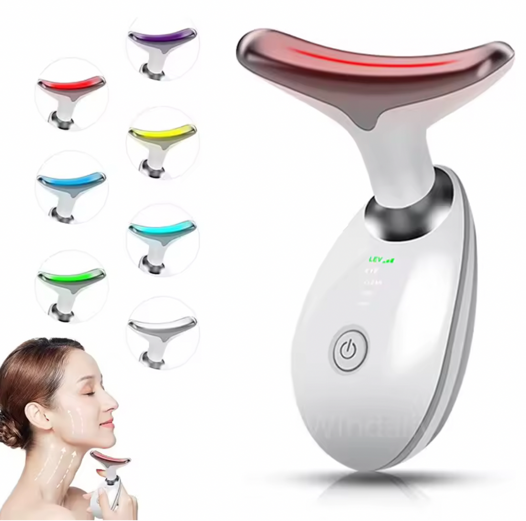 7 Colors Anti Wrinkle Facial Massager Neck Face Beauty Device Skin Tighten Facial Lift Device Reduce Double Chin Skin Care Tool