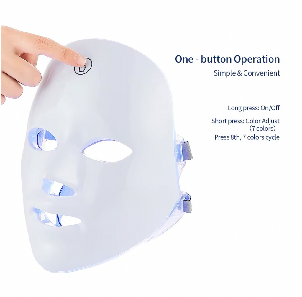 Rechargeable Facial LED Mask 7 Colors LED Photon Beauty Mask Skin Rejuvenation Home Face Lifting Whitening Skin Care Beauty Mask