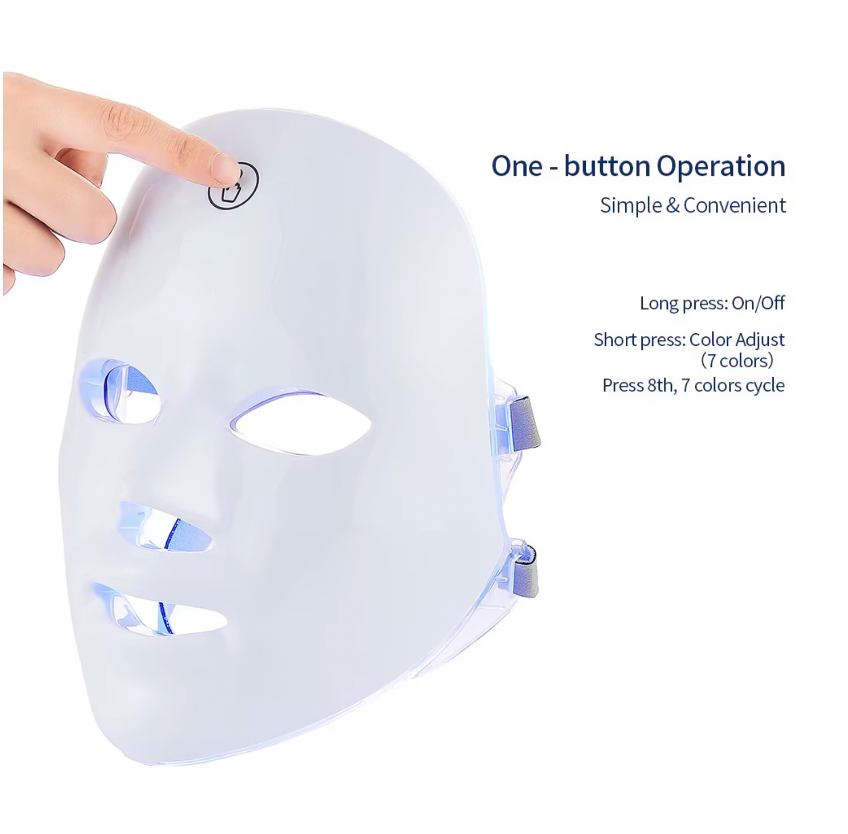 Rechargeable Facial LED Mask 7 Colors LED Photon Beauty Mask Skin Rejuvenation Home Face Lifting Whitening Skin Care Beauty Mask