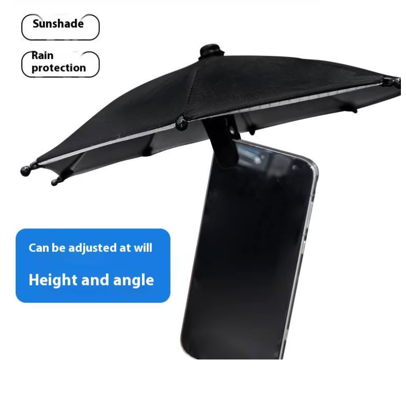 Mobile Phone Mini Umbrella Clip-Built for Tanning, Raining, and More